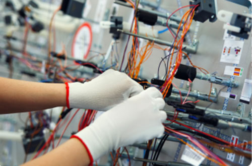Industrial wire harness for HVAC and commercial equipment.